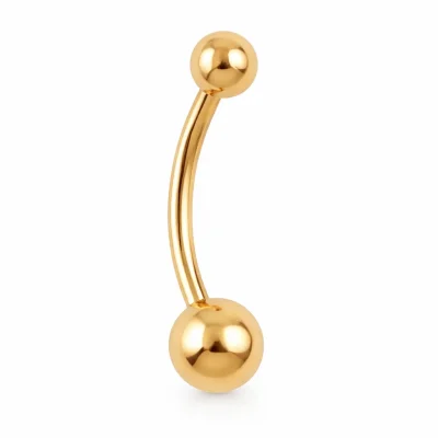 Ατσάλινο piercing – Καμπύλο barbell με σφαιρικά άκρα SS0110