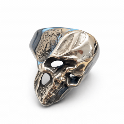 Ανδρικό δαχτυλίδι κρανίο από ατσάλι – Minimal skull design NRR0030 Ανδρικό δαχτυλίδι κρανίο από ατσάλι – Minimal skull design NRR0030