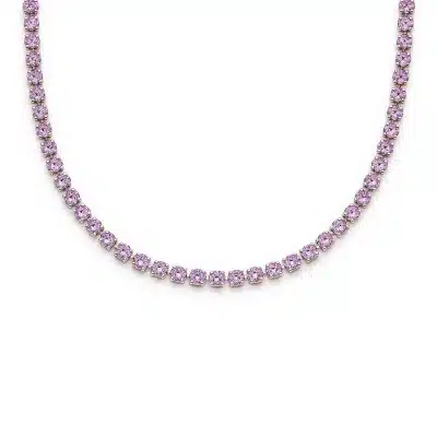 Ασημί Κολιέ με Μοβ Πέτρες Ζιργκόν – Elegant Minimal Κόσμημα NRWN0044 Ασημί Κολιέ με Μοβ Πέτρες Ζιργκόν – Elegant Minimal Κόσμημα NRWN0044