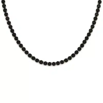Κολιέ με Μαύρες Πέτρες Ζιργκόν Ασημί – Minimal Elegant Κόσμημα NRWN0034 Κολιέ με Μαύρες Πέτρες Ζιργκόν Ασημί – Minimal Elegant Κόσμημα NRWN0034