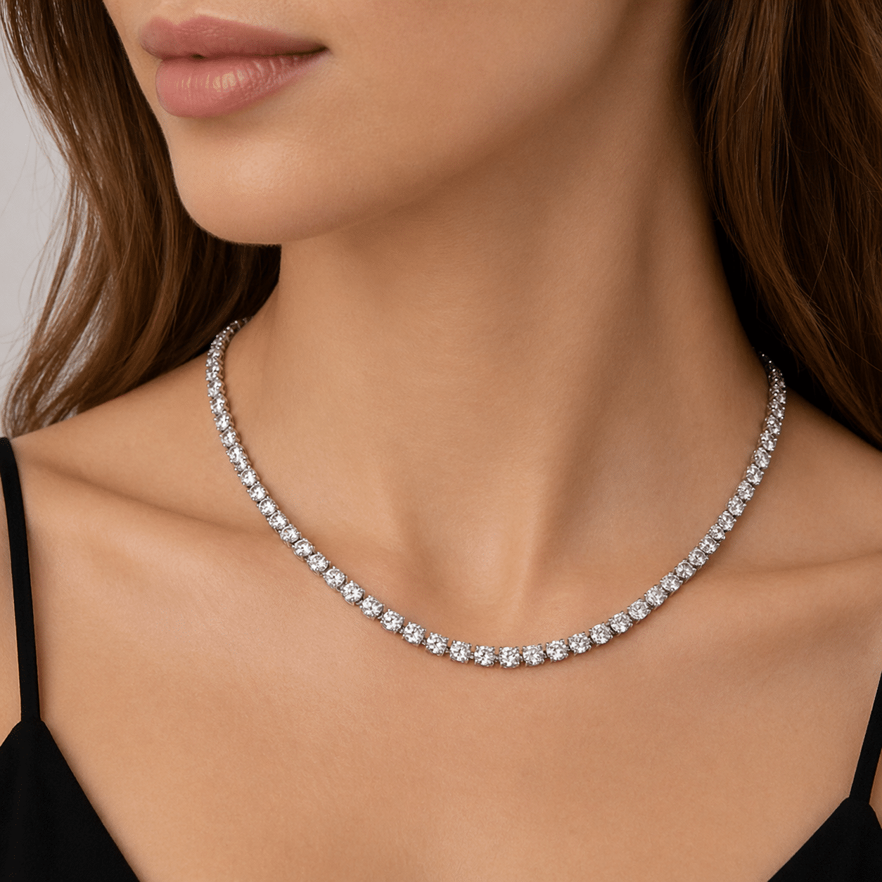 Ασημί Κολιέ με Πέτρες Ζιργκόν – Elegant Minimal Κόσμημα NRWN0036 Ασημί Κολιέ με Πέτρες Ζιργκόν – Elegant Minimal Κόσμημα NRWN0036