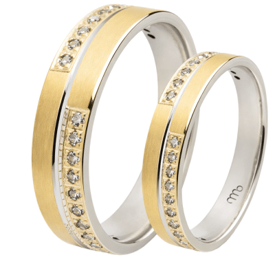 gold-wedding-ring-pair-14k-stones