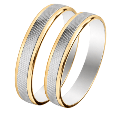 two-tone-14k-matte-wedding-bands-pair
