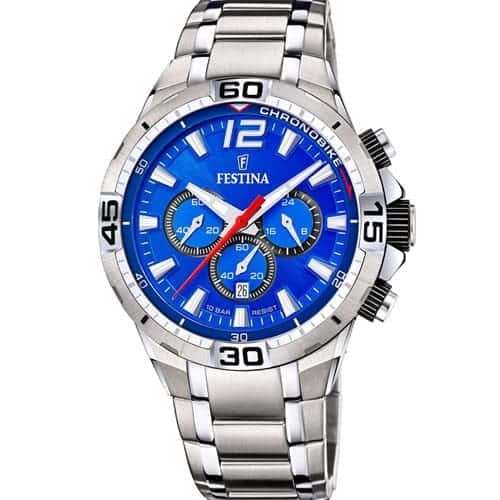 Ανδρικό ρολόι Festina μπλε 44.5mm ατσάλι χρονογράφος 10 ATM F20522-2 Ανδρικό ρολόι Festina μπλε 44.5mm ατσάλι χρονογράφος 10 ATM F20522-2