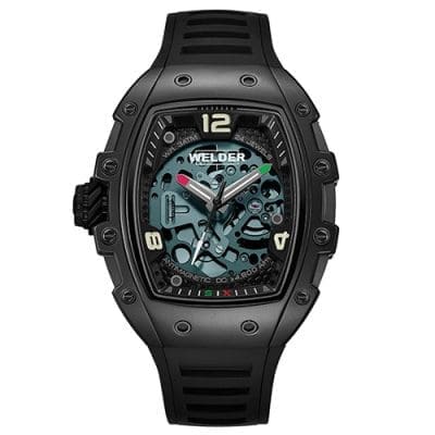 ανδρικό ρολόι welder automatic μαύρο tonneau