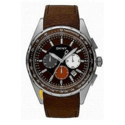 Dkny Ανδρικό  Ρολόι με Καφέ Δερμάτινο Λουράκι  DKNY1487