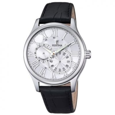 FESTINA Ανδρικό Ρολόι Αυτόματο Με Μάυρο Δερμάτινο Λουράκι F6848-1