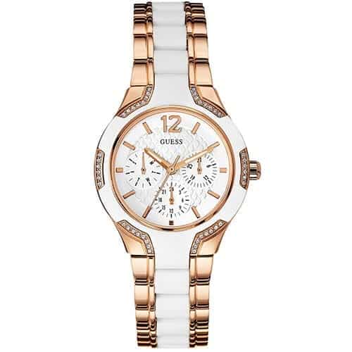 Γυναικείο Ρολόι Guess 36mm με Λευκό Καντράν W0556L3 Γυναικείο Ρολόι Guess 36mm με Λευκό Καντράν W0556L3