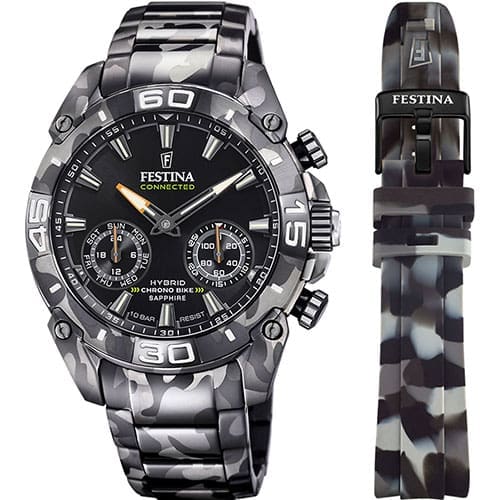 Aνδρικό ρολόι Festina ανθρακί με μαύρο καντράν 45.5mm F20545-1 Aνδρικό ρολόι Festina ανθρακί με μαύρο καντράν 45.5mm F20545-1