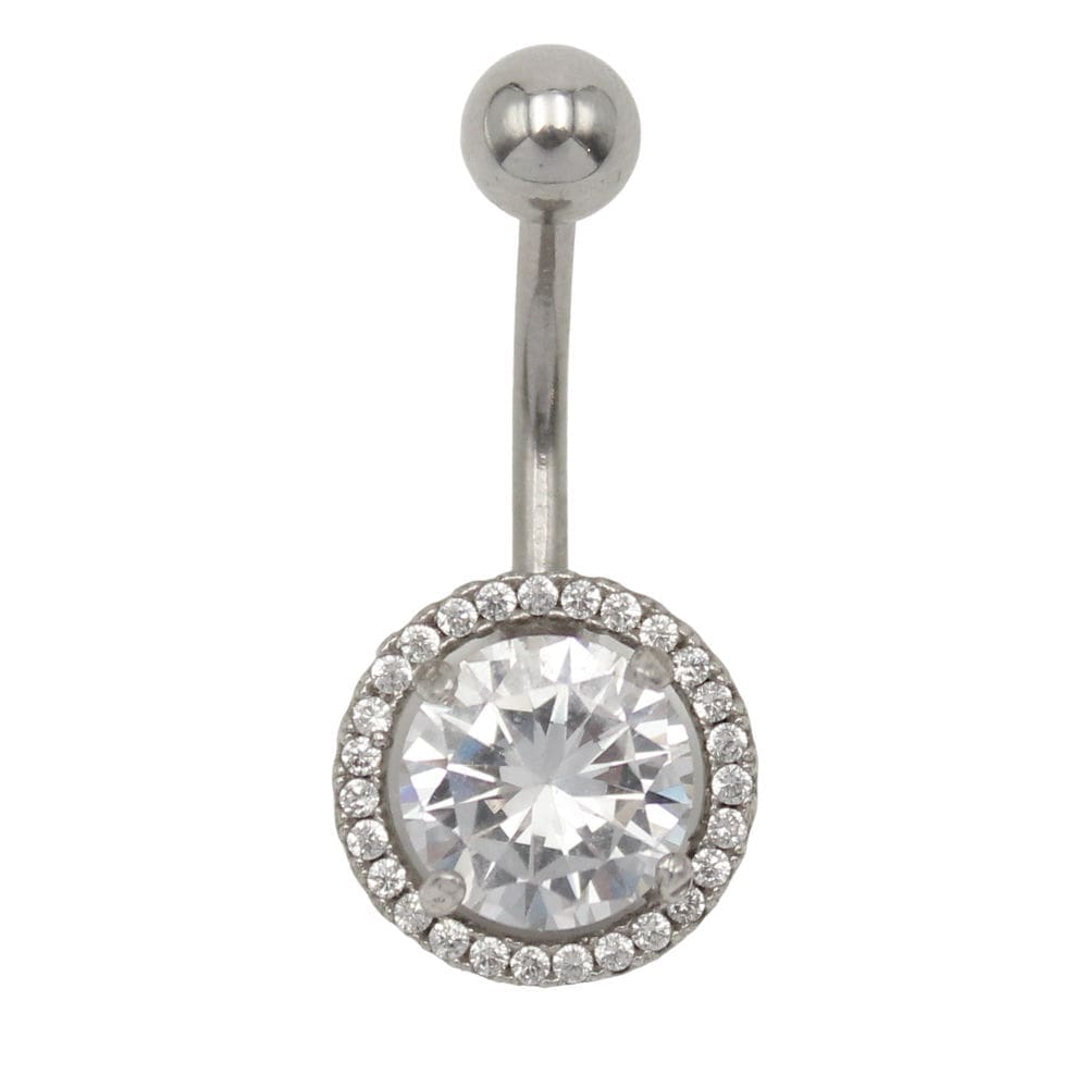 Piercing Αφαλού Στεφάνι Ζιργκόν Ασημί – NIRE SA0113 Piercing Αφαλού Στεφάνι Ζιργκόν Ασημί – NIRE SA0113