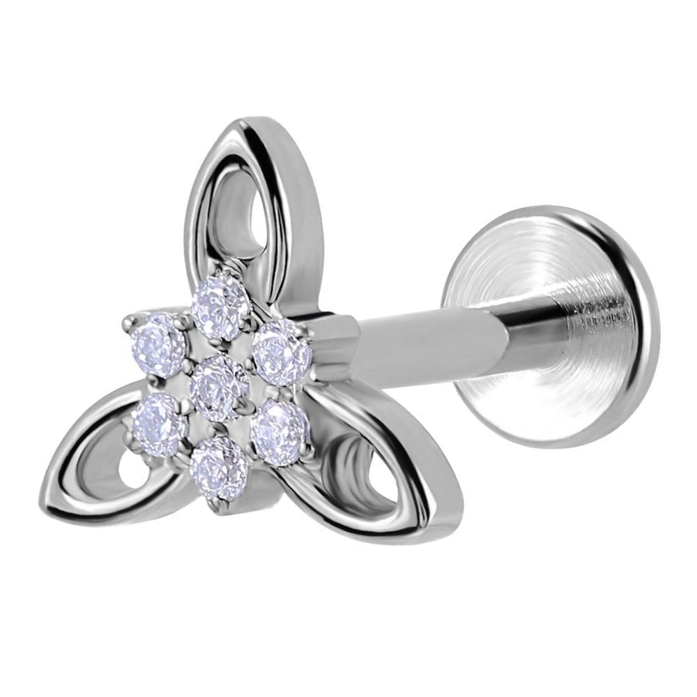 Helix Piercing Λουλούδι Ζιργκόν Ασημί Elegant Design SS142B Helix Piercing Λουλούδι Ζιργκόν Ασημί Elegant Design SS142B