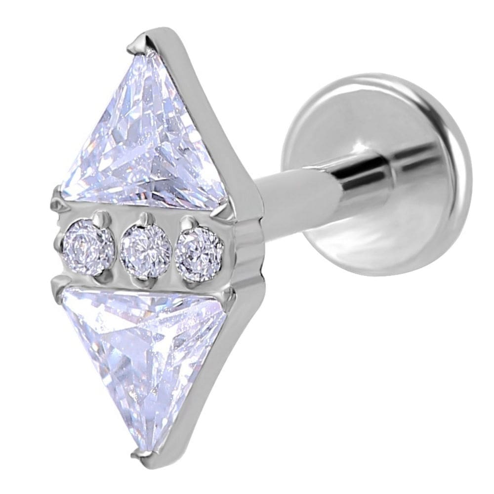 Helix Piercing Τρίγωνο Ζιργκόν Ασημί Geometric Design SS129 Helix Piercing Τρίγωνο Ζιργκόν Ασημί Geometric Design SS129