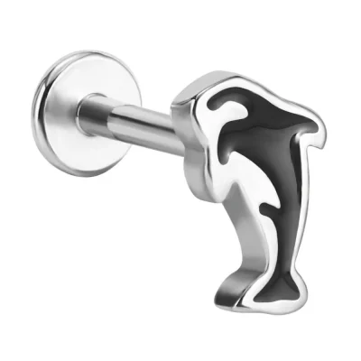 Helix Piercing δελφίνι – κομψό ασημί piercing SS123A