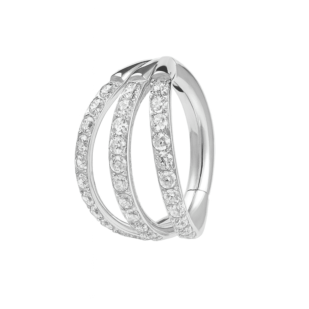Piercing Κρίκος Ασημί με Ζιργκόν Πολυσειρικό Elegant Design SS154 Piercing Κρίκος Ασημί με Ζιργκόν Πολυσειρικό Elegant Design SS154