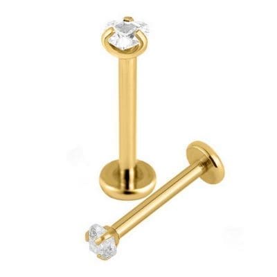 Helix Piercing ζιργκόν – minimal χρυσό piercing SS116A