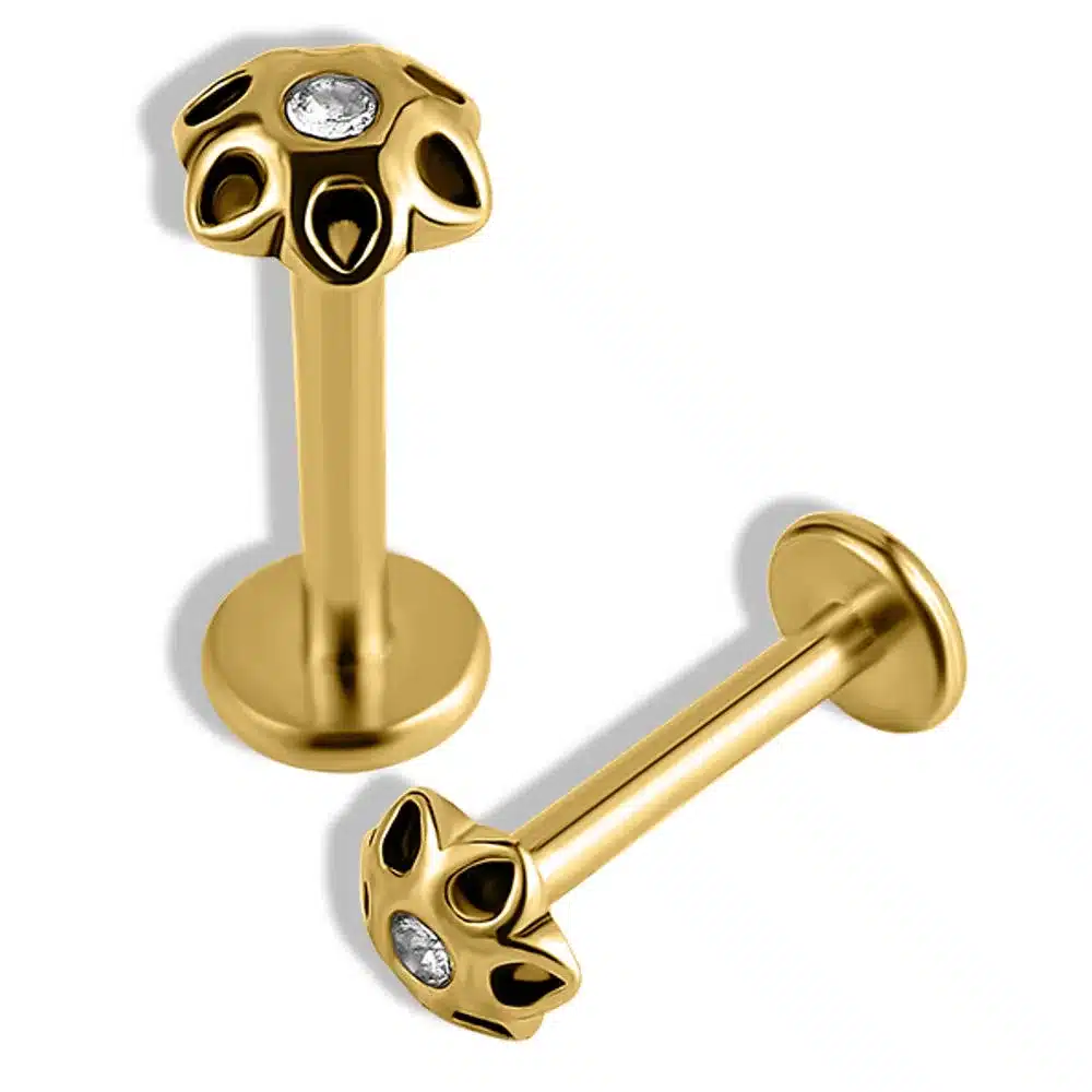 Helix Piercing Γεωμετρικό Ζιργκόν Χρυσό Modern Design SS180A Helix Piercing Γεωμετρικό Ζιργκόν Χρυσό Modern Design SS180A