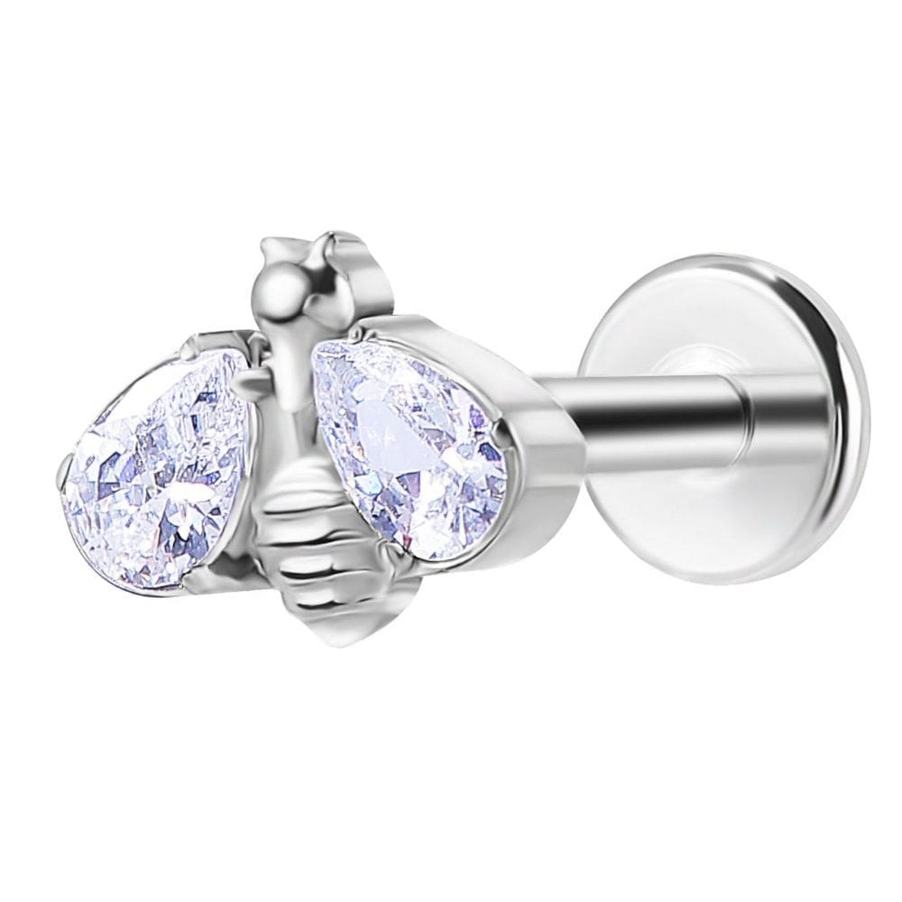 Helix Piercing Μέλισσα με Ζιργκόν SS130B Helix Piercing Μέλισσα με Ζιργκόν SS130B
