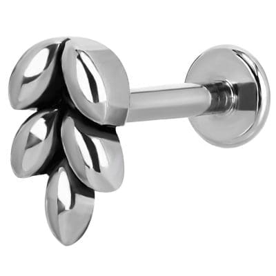 Helix φύλλο piercing – minimal ασημί σχέδιο SS149B