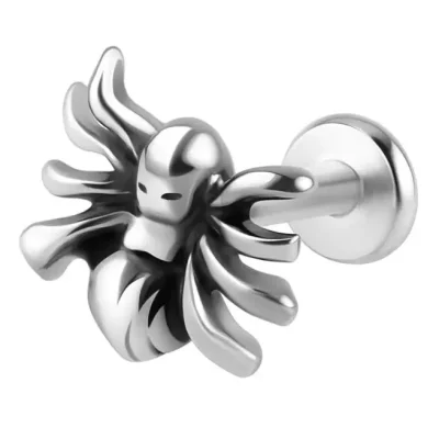 Helix Piercing Αράχνη Ασημί 3D Design SS160A