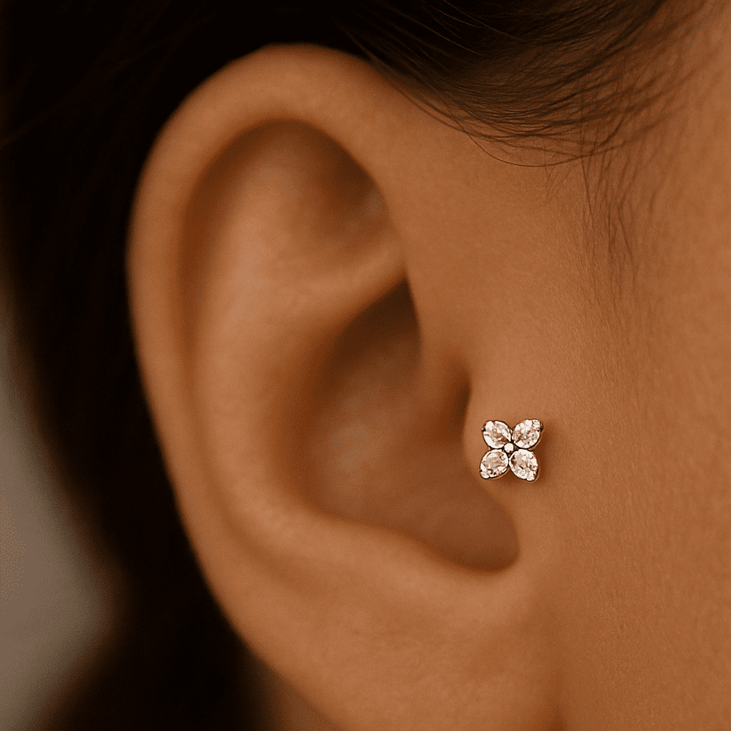 Helix Piercing Τετράδα Ζιργκόν Ασημί Minimal Design SS146B Helix Piercing Τετράδα Ζιργκόν Ασημί Minimal Design SS146B