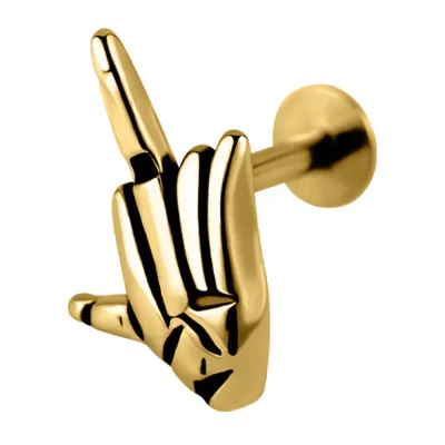 Helix Piercing Χειρονομία Rock Χρυσό Design SS183B