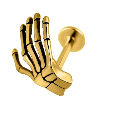 Helix Piercing Skeleton Χέρι Χρυσό Design SS175A