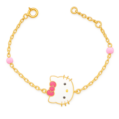paidiko-xryso-vraxioli-kitty-14k-front