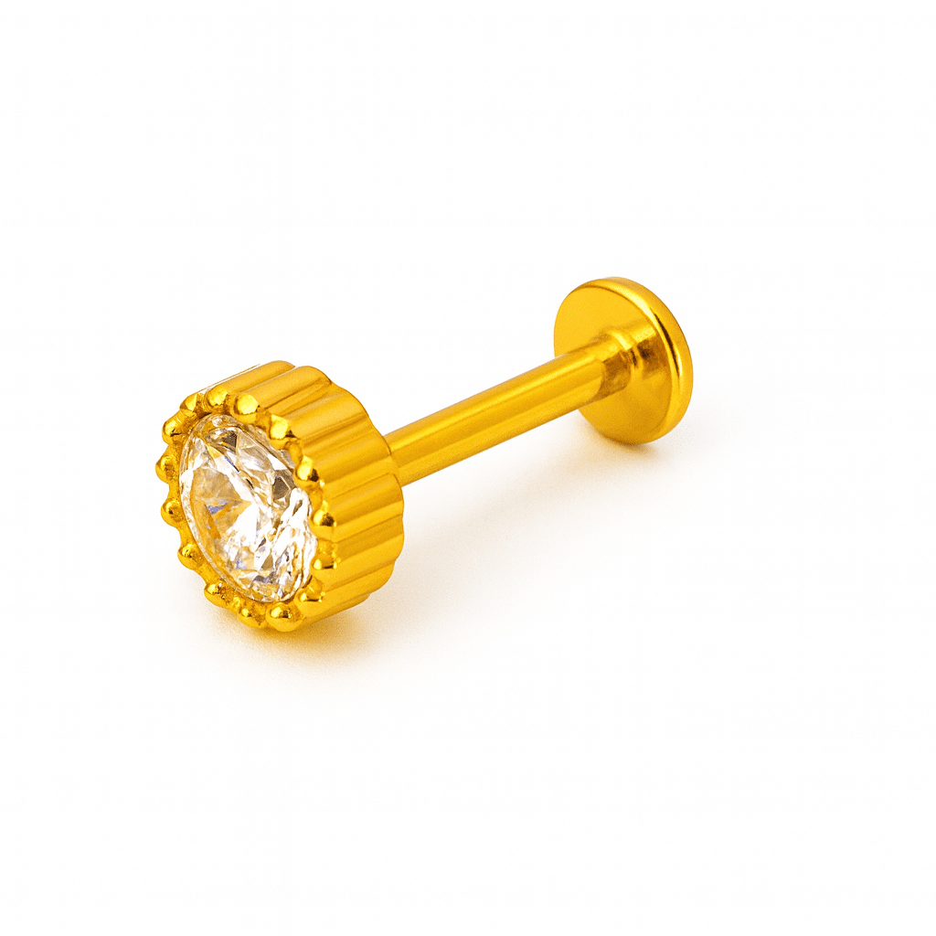 Helix Piercing με Στρογγυλό Ζιργκόν σε Minimal Σχέδιο SS205A Helix Piercing με Στρογγυλό Ζιργκόν σε Minimal Σχέδιο SS205A