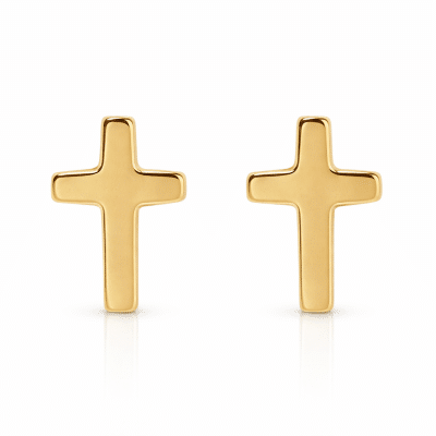 gold-earrings-14k-cross-polished