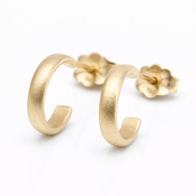 gold-earrings-14k-matte-hoop