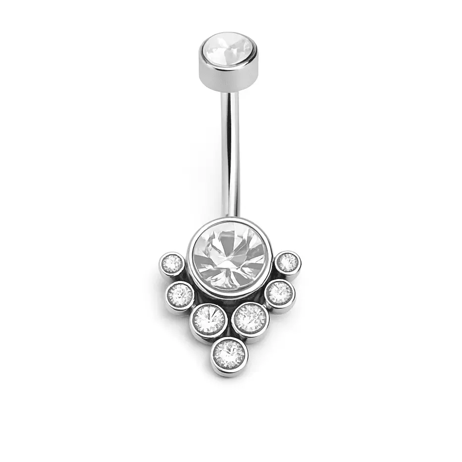 Piercing τιτανίου με λευκές πέτρες – Ανθεκτικό κόσμημα SA1062 Piercing τιτανίου με λευκές πέτρες – Ανθεκτικό κόσμημα SA1062