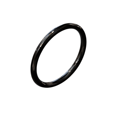 Μαύρο piercing κρίκος minimal γυαλιστερό SS260